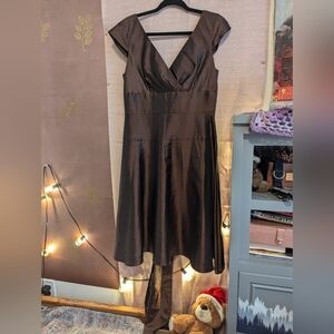 Coldwater‎ Creek Brown Taffeta dress size 8 petite